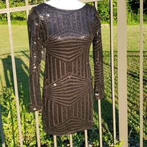 NEW Revamped Black Mini Sequine Dress